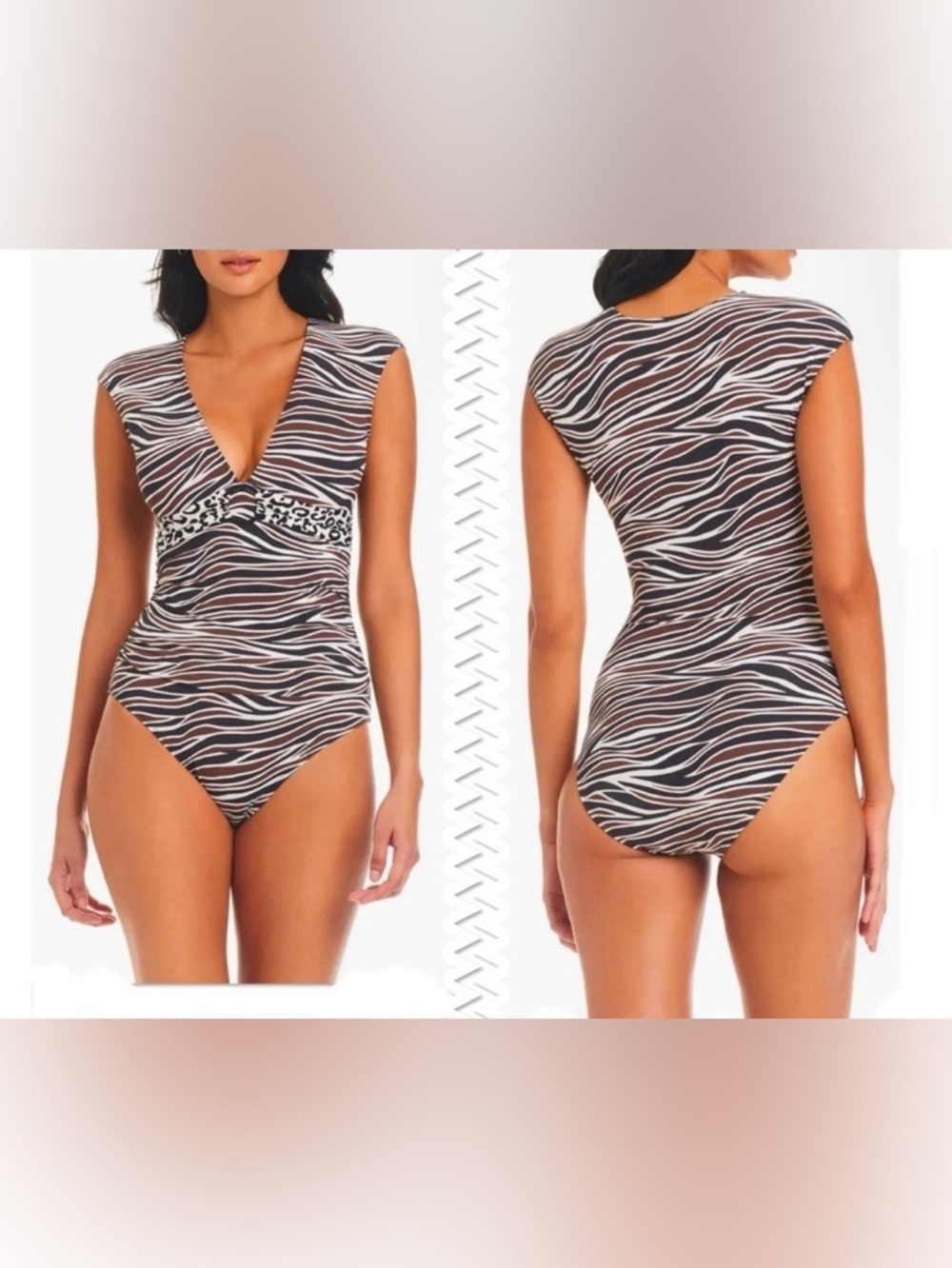 Bleu Rod Beattie Animal Instinct Cap Sleeve One-Piece Swimsuit Size 20W